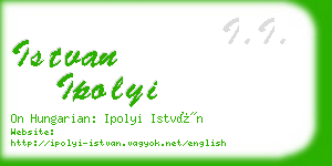 istvan ipolyi business card